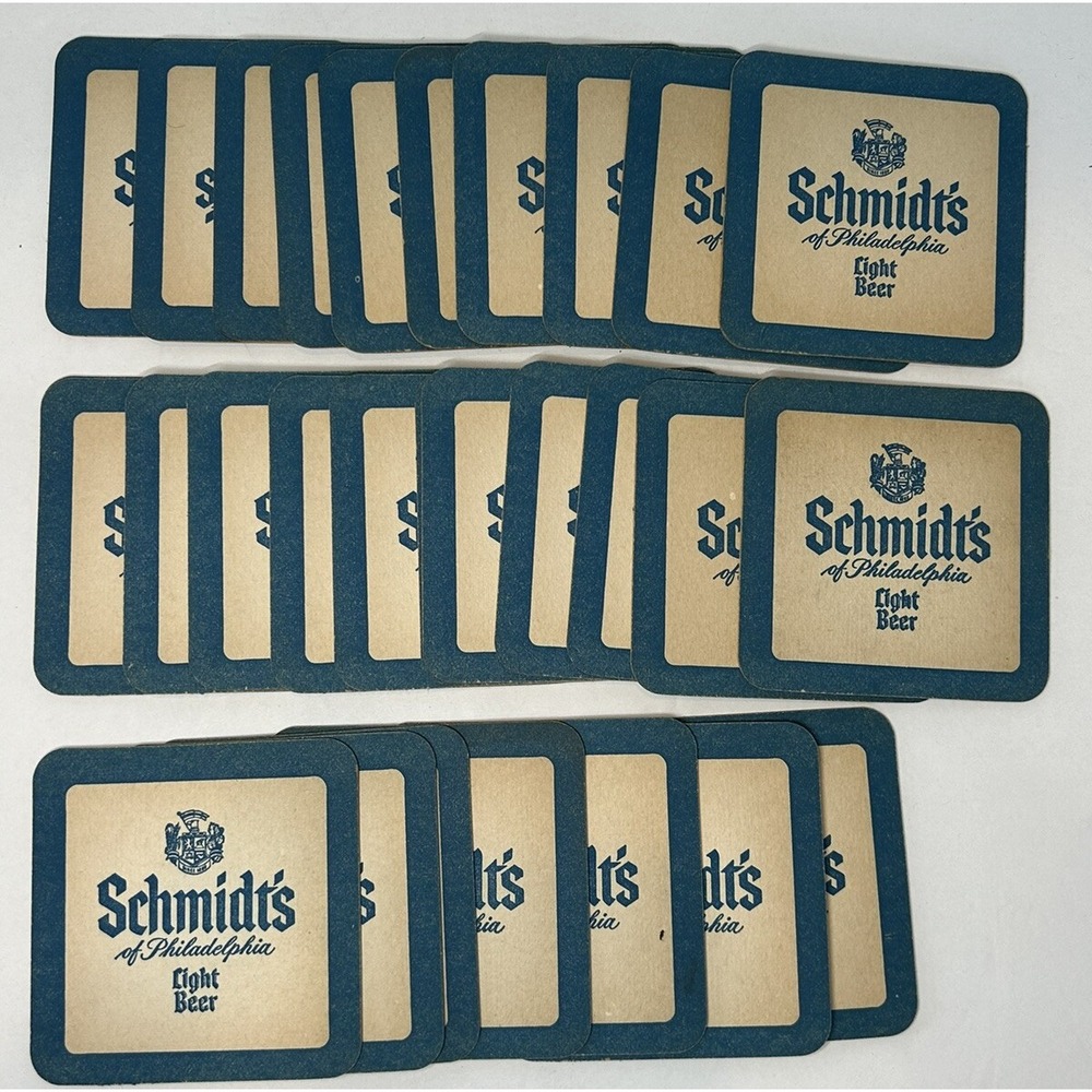 Schmidt's Beer‎ Bar Disposable Paper Cardboard Coasters Mancave Lot Of 29